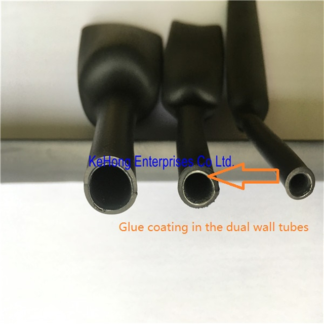 polyolefin heat shrink tubing with glue